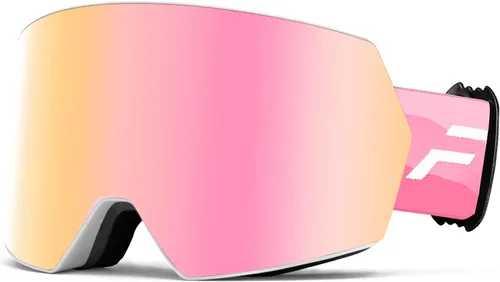 Miniatura 14 de FMY - Gafas de esquí para hombres, mujeres y jóvenes - Gafas de snowboard y esquí con protección antivaho UV400 para adultos Marco azul hielo