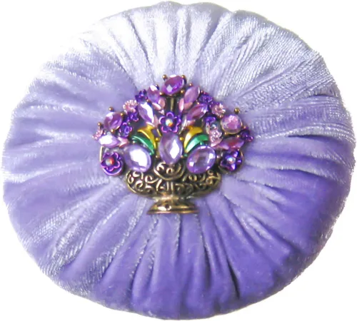 Miniatura 20 de Cojín de terciopelo con decoraciones de diamantes de imitación para costura, relleno de arena abrasiva de esmeril, hecho a mano en Estados Unidos