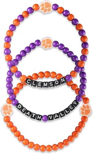 Miniatura 21 de FOCO NCAA unisex-adulto Paquete de 3 Pulseras de la Amistad con Cuentas con Logotipo de Equipo Universitario de la NCAA Oficialmente Licenciadas