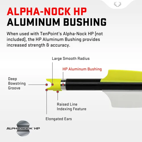 Miniatura 2 de TenPoint HP Aluminum Bushing - Pack of 12 - Weight: 9 Grains - Provides Increased Strength & Accuracy