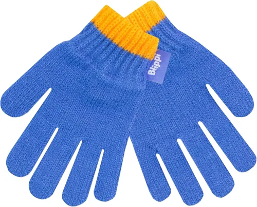 Miniatura 3 de Blippi Conjunto de gorro y guantes de invierno para niños, color azul, talla única, Azul