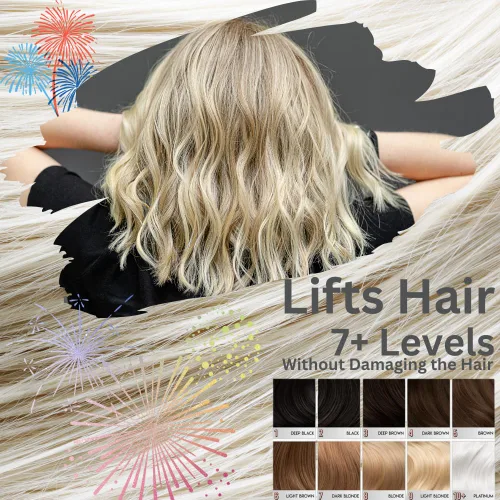 Miniatura 3 de Perfect Blond - Kit de colorante de tinte para el cabello de 17 onzas/1.1 libras + paquete de revelador de 40 vols (polvo aclarador blanco)