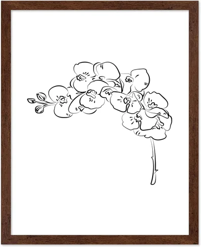 Miniatura 45 de Poster Master Póster de peonías – Estampado de flores retro – Ilustración floral – Ilustración en blanco y negro – Diseño de línea y abstracto