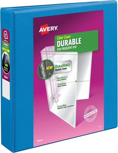Carpeta Avery resistente con anillos, Azul 1.5 pulgadas