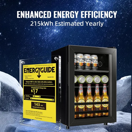 Miniatura 7 de Refrigerador de bebidas de 1.3 pies cúbicos, mini refrigerador para refrescos, cerveza o latas, enfriador de bebidas personal, 7 modos, estantes