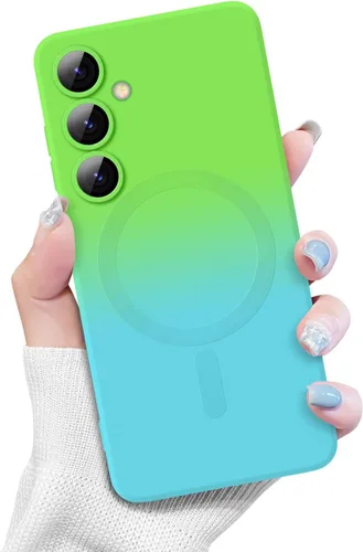 Miniatura 35 de Newseego Funda magnética para Samsung Galaxy S22 5G, funda de silicona líquida suave de lujo, antiarañazos, a prueba de golpes, protector completo