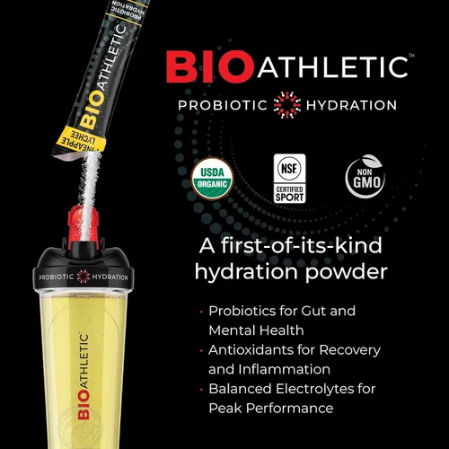 Miniatura 2 de Mezcla de bebida de hidratación con probióticos + electrolitos, con vitaminas D y B12, USDA orgánico, certificado NSF para deporte, sutil sabor a