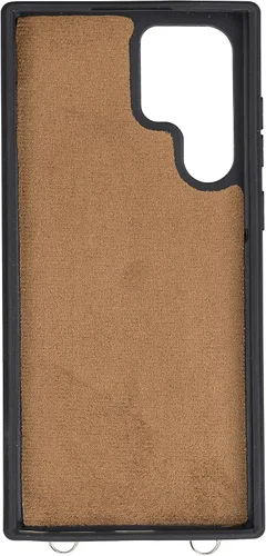 Miniatura 7 de Bayelon Funda cruzada de cuero compatible con Samsung Galaxy S23 Ultra, funda de cuero de grano completo con correa de cuero para el hombro Leopard