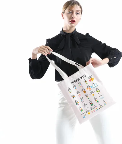 Miniatura 2 de My Coping Skills - Bolsa de mano con alfabeto, regalo de salud mental, consejero escolar, regalo para el cuidado personal, regalo para psicólogo