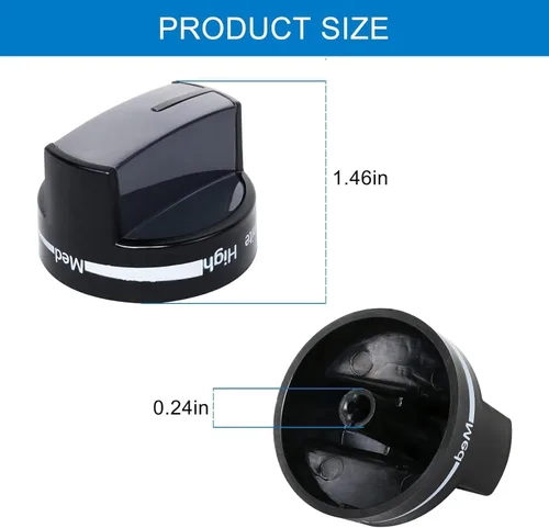 W10339442 Perilla de Estufa de Gas, Partes de Estufa de Hidromasaje en Negro, Reemplazos para Estufa/Horno/Cocina Whirlpool WPW10339442 PS3507188 (1