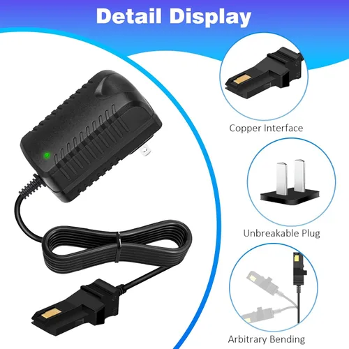 Miniatura 6 de Cargador de batería de 12 V para ruedas eléctricas Gris Naranja Batería superior de 12 voltios Ruedas accionadas Cargador Reemplazo Fisher Price