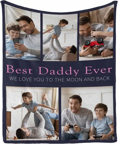 Miniatura 17 de InterestPrint Manta de amor personalizada con texto en inglés "To Dad, Even When I Not Close by,I Want You to Know I Love and Appreciate You We Love