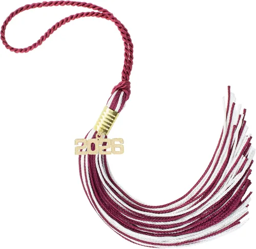 Miniatura 347 de Borla de graduación Aqua 2022, todos los colores escolares disponibles, fabricada en Estados Unidos