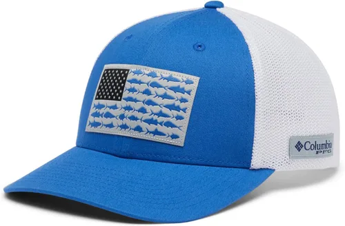 Miniatura 809 de Columbia - Gorra de malla con bandera con árboles unisex para adultos, corona alta