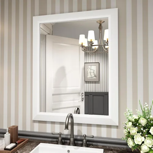 Miniatura 62 de Amorho Espejo de Baño Negro, Espejos de Pared de 24x30 Pulgadas con Marco de Metal Grueso para Sobre el Fregadero, Dormitorio, Sala de Estar