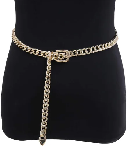 Miniatura 6 de KunJoe Cinturón de cadena para mujer, cadena de cinturón grueso, cadena de oro
