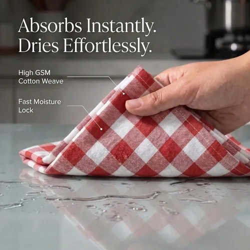 Miniatura 150 de Urban Villa Toallas de cocina 100% algodón para cocina (juego de 6) 20"x30" toallas de cocina altamente absorbentes, juego de ropa de cocina