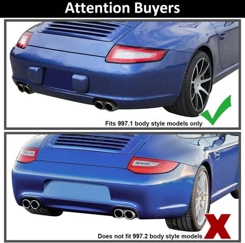 Miniatura 3 de Spec-D Tuning Luces traseras LED cromadas compatibles con Porsche 911 997 Carrera/Carrera 4 / Carrera S/Carrera 4S / Targa 4 / Targa 4 / Targa 4S