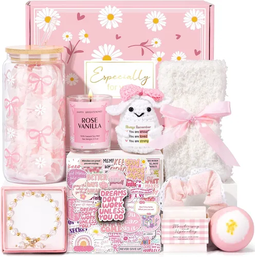 Miniatura 9 de Regalos de cumpleaños para mujeres, envío de regalos de Navidad, cesta de regalos Get Well Soon, paquete de cuidado único, cesta de regalos de spa