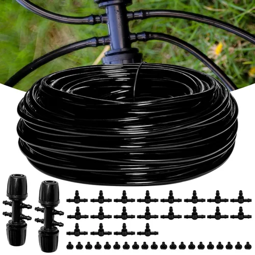 Miniatura 7 de Tubo de riego por goteo de 50 pies y 1/2 pulgada, tubo de manguera de goteo principal para sistema de riego de jardines