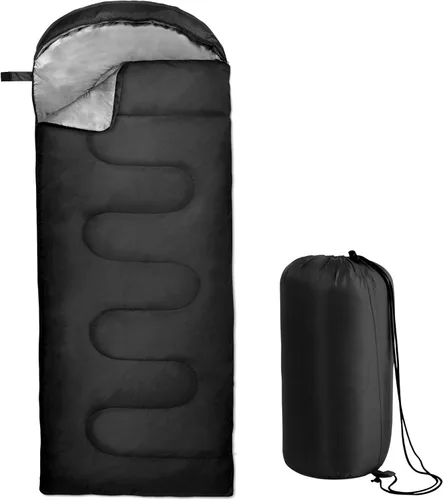 Saco de dormir estándar con capucha para adultos 4 estaciones, cálido o frío, ligero, para interiores y exteriores, sacos de dormir para mochileros,