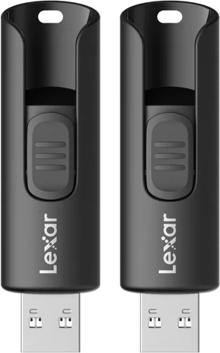 Lexar Paquete de 2 unidades flash A30E de 128 GB USB 3.2 Gen 1, unidad USB de hasta 100 MB/s, expansión de almacenamiento y copia de seguridad para