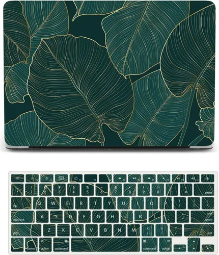 Miniatura 17 de Funda compatible con MacBook Air de 11 pulgadas, cubierta protectora de plástico y cubierta de teclado, grano de madera