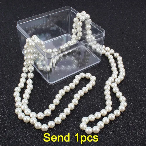 Miniatura 7 de Flapper Pearls 1920s Collar con perlas de imitación Colgantes de Perlas largos para Bisutería de 55