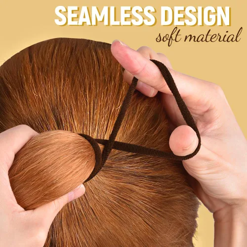 Miniatura 5 de TsMADDTs - Lazos para el cabello para mujer, 30 lazos de algodón sin costuras para cabello grueso, 500 bandas elásticas transparentes, 2