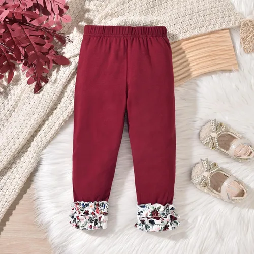 Miniatura 5 de HINTINA Conjunto de ropa de 2 piezas para niña pequeña con volantes y manga larga
