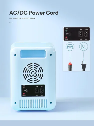 Miniatura 6 de Reemix Mini refrigerador 4L, 6 latas portátil AC+DC Power Cooler, Aqua