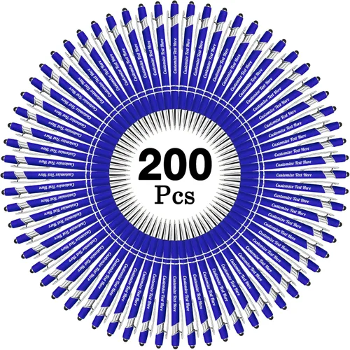 Miniatura 111 de Hasta 500 bolígrafos personalizados a granel con logotipo de mensaje de nombre comercial, bolígrafos grabados personalizados con lápiz óptico