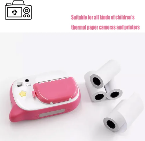 Miniatura 6 de 10 rollos de papel de impresión de repuesto de cámara instantánea para niños, suministros de recuerdos de cámara instantánea, impresora fotográfica