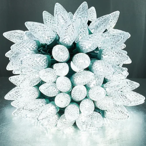Dirnun Luces LED C9 de Navidad para exteriores, decoraciones de Navidad de grado comercial, 50 LED, 33 pies, juego de luces para árbol de Navidad en