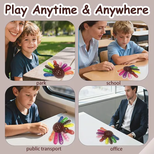 Miniatura 3 de Juguetes de clasificación de color, juguetes sensoriales para apretar para niños pequeños, juguete sensorial de habilidades motoras finas, juguetes