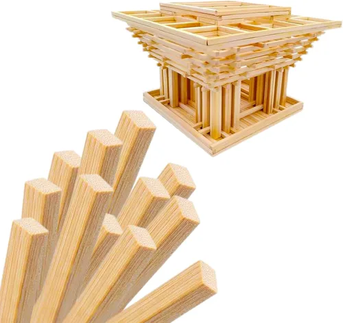 Miniatura 8 de Dtmasao Varillas de Espiga de Madera de 1/4 x 12 Pulgadas 25 PIEZAS - Palos de Madera Varillas de Espiga de Madera - Palos de Bambú Sin Terminar