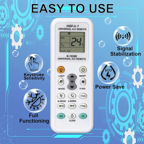 Miniatura 5 de K-1028E Control remoto universal de aire acondicionado para LG, Midea, Fujitsu, Panasonic, Samsung Air Condition, 1000 en 1 controlador de A/C