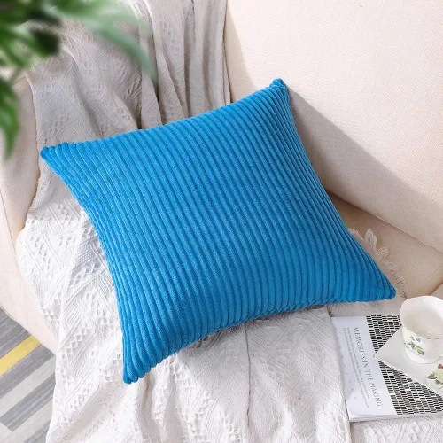 Miniatura 80 de Artscope Fundas de Almohada de Pana a Rayas Acogedoras Súper Suaves Decorativas Cuadradas Fundas de Cojín para Sofá Sillón Dormitorio Decoración