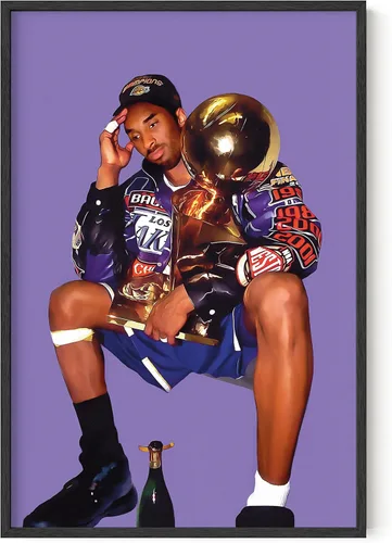 Miniatura 12 de HAUS AND HUES Póster de Kobe Bryant, Imagen de Kobe Bryant, Pósteres de Baloncesto para Dormitorio de Niños, Arte de Pared de Baloncesto para Marco