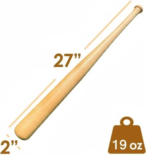 Miniatura 2 de KOTIONOK Bate de Béisbol de Madera Maciza de Haya Genuina - 27" 29" 31" Bate de Tball, Entrenamiento con Pesas, Juegos Casuales - Diseño Clásico