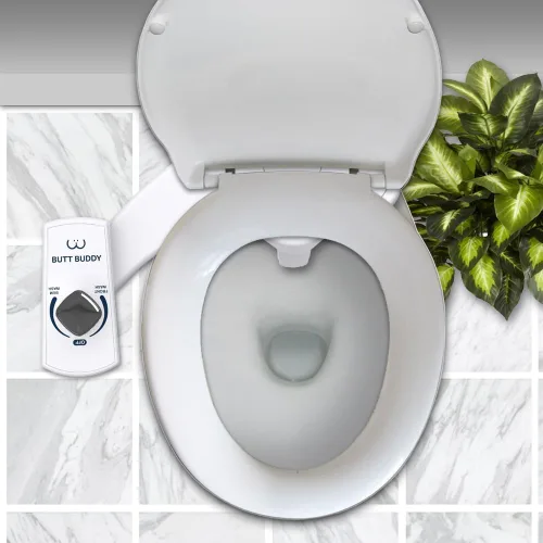 Miniatura 9 de BUTT BUDDY Duo - Accesorio para asiento de inodoro de bidé y rociador de agua dulce