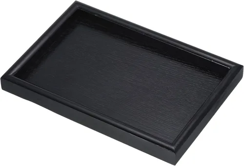 Miniatura 9 de PATIKIL Bandeja de madera para servir de 12 x 8 pulgadas, base exterior rectangular decorativa para decoración del hogar, mesa de cocina