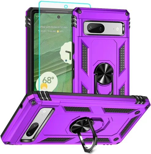Miniatura 8 de Funda para Pixel 6a, Google Pixel 6A con protector de pantalla HD, [grado militar de 16 pies probada en caídas], anillo protector a prueba de golpes