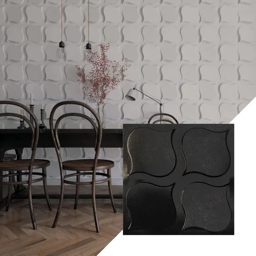 Miniatura 20 de Ekena Millwork WP20X20CVWH 19 5/8 pulgadas de ancho x 19 5/8 pulgadas de alto Clover EnduraWall Decorativo 3D Panel de Pared Cubre 2.67 pies