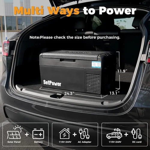 Miniatura 9 de Setpower - Hielera, refrigerador y congelador portátil de automóvil de 12 V, 50 horas, 21 cuartos de galón, eléctrica, para vehículos: SUV, RV, van