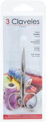 Miniatura 2 de 3 claveles - Tijeras Curvas Bordado Tijeras 9 cm - 3.5" Gris
