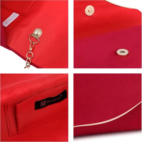 Miniatura 6 de Dasein Bolso de noche de gamuza sintética para mujer, para boda, fiesta, graduación, bolsos formales con correa para el hombro