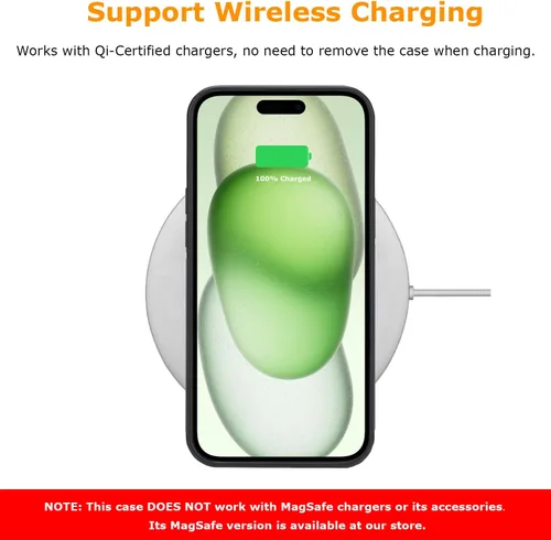 Miniatura 6 de Grip Series - Funda para iPhone 15 con fibra de carbono forjada real, diseño de bordes agarres, compatible con carga inalámbrica, compatible