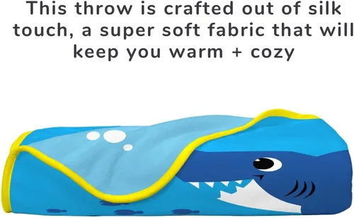 Miniatura 3 de Baby Shark - Ropa de cama para niños, manta de seda supersuave al tacto, 40 x 50 pulgadas, (producto oficial con licencia) por Franco Baby Shark