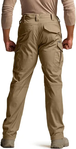 Miniatura 157 de CQR – Pantalones tácticos elásticos tipo cargo para hombre, resistentes al agua, de tela ripstop (antidesgarros), ligeros, ideales para uso diario